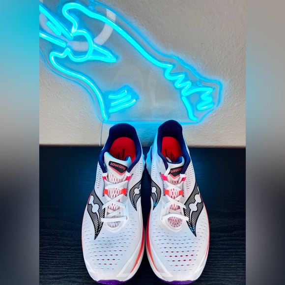 Saucony Endorphin Speed 4 Men’s Marathon Running Gym Shoes Sneakers White - 11 - Picture 6 of 8